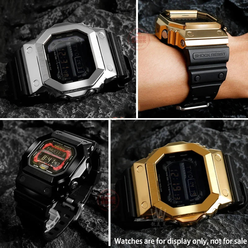 Modified Stainless Steel Case for Casio G-SHOCK GX-56BB / GXW-56 STRAPS