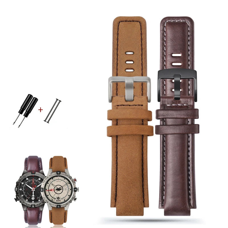 24mm Leather Watch Band for Timex Tide T2N720, T2N721 - Men's Strap STRAPS