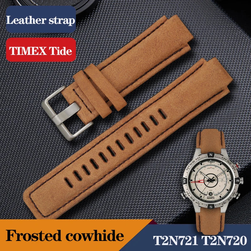 24mm Leather Watch Band for Timex Tide T2N720, T2N721 - Men's Strap STRAPS