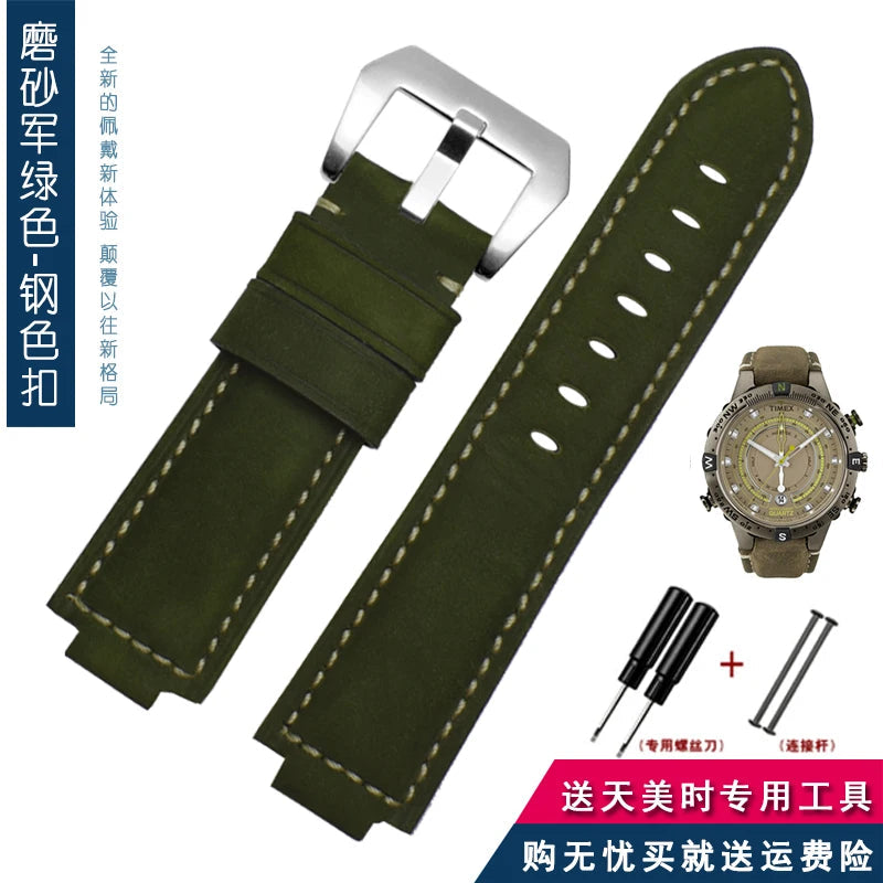 24mm Leather Watch Band for Timex Tide T2N720, T2N721 - Men's Strap STRAPS