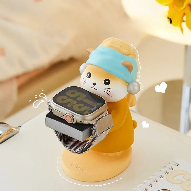 Charming Cartoon Smart Watch Stand - Creative Desk Organizer STRAPS