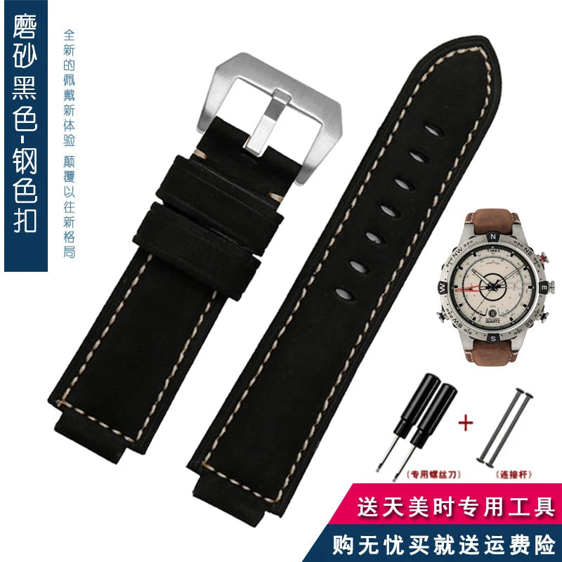 24mm Leather Watch Band for Timex Tide T2N720, T2N721 - Men's Strap STRAPS