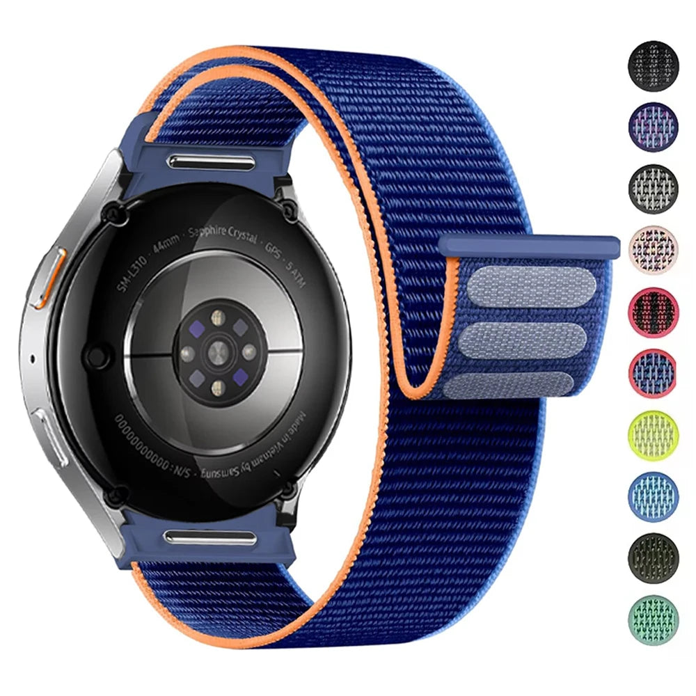 No-Gap Nylon Sport Loop Band for Samsung Galaxy Watch 7 / 6 / 5 / 4 / Classic / Pro STRAPS