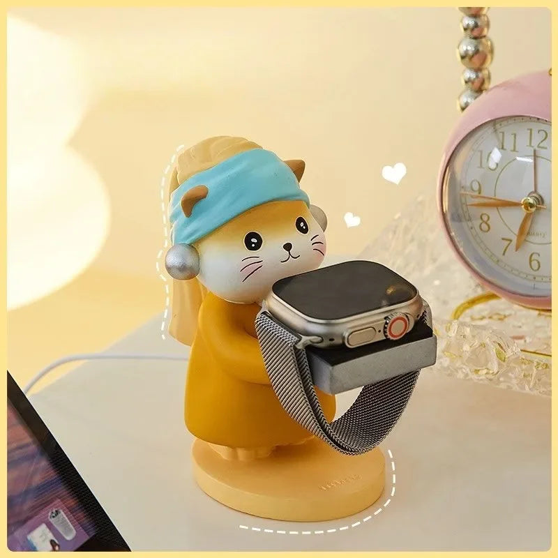 Charming Cartoon Smart Watch Stand - Creative Desk Organizer STRAPS