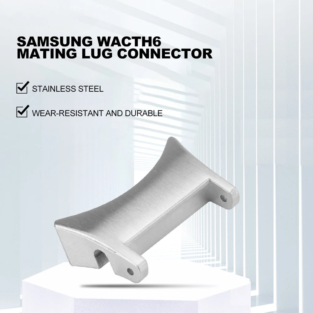 2PCS Quick Fit Adapter for Samsung Galaxy Watch 6 44mm 40mm / 6 Classic 47mm 43mm / 5 Pro / 4 Stainless Steel Connector STRAPS