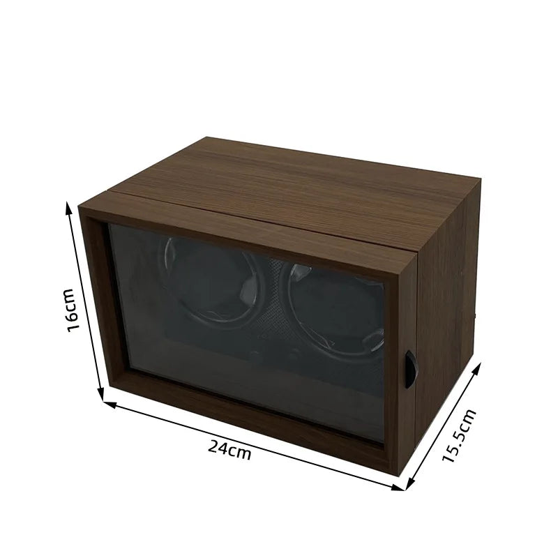 USB Powered Watch Winder - Wood Case with Ultra-Quiet Motor STRAPS