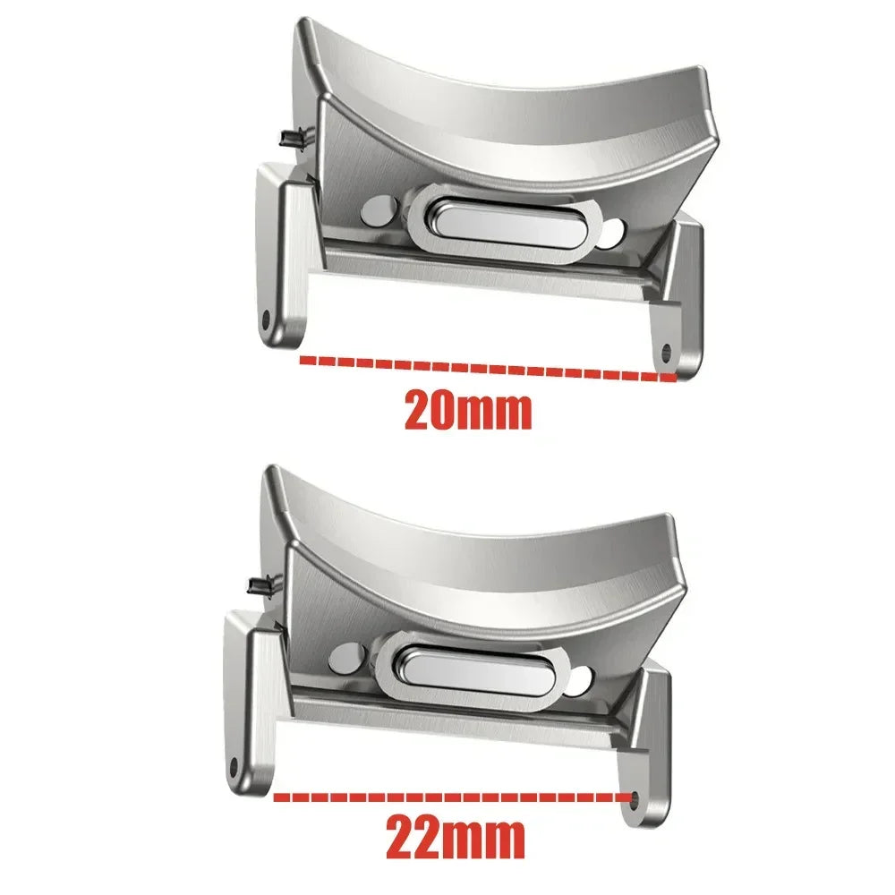 2PCS Quick Fit Adapter for Samsung Galaxy Watch 6 44mm 40mm / 6 Classic 47mm 43mm / 5 Pro / 4 Stainless Steel Connector STRAPS