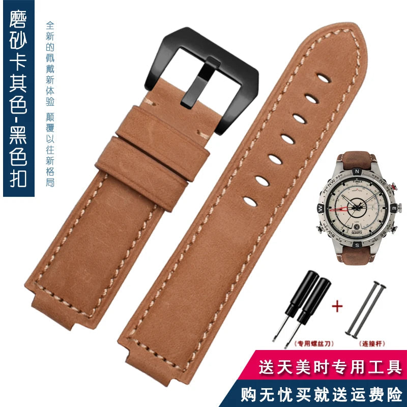 24mm Leather Watch Band for Timex Tide T2N720, T2N721 - Men's Strap STRAPS