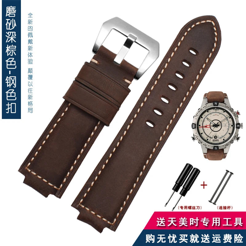24mm Leather Watch Band for Timex Tide T2N720, T2N721 - Men's Strap STRAPS