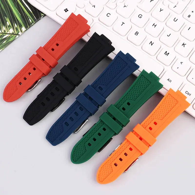 Silicone Raised Mouth Rubber Watch Strap for Casio G-SHOCK GST-B400/B200 - 24/26mm - STRAPS