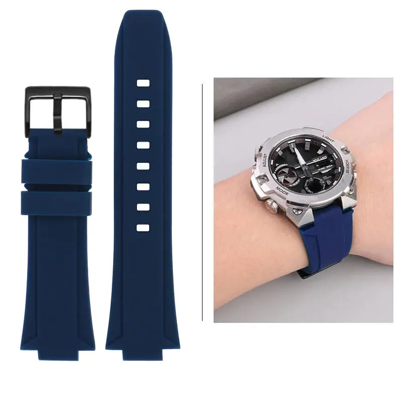 Silicone Raised Mouth Rubber Watch Strap for Casio G-SHOCK GST-B400/B200 - 24/26mm - STRAPS