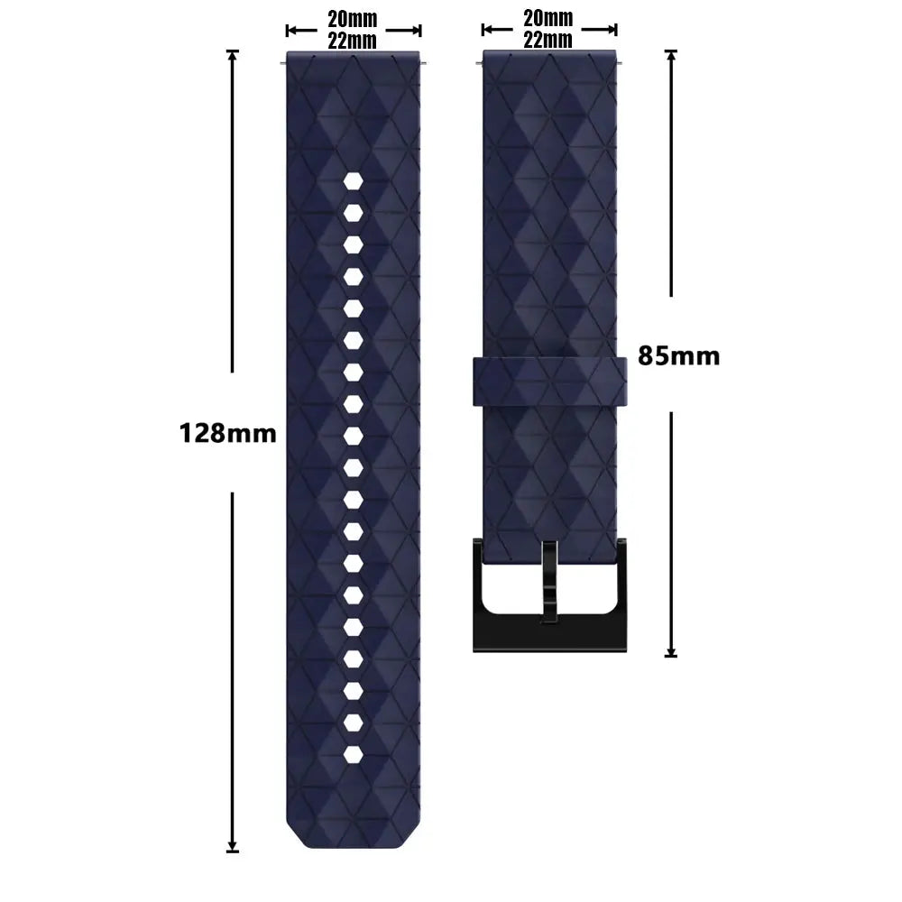 Silicone Strap (20mm/22mm) for Samsung Galaxy, Huawei GT, Garmin, Amazfit: Versatile and Durable STRAPS