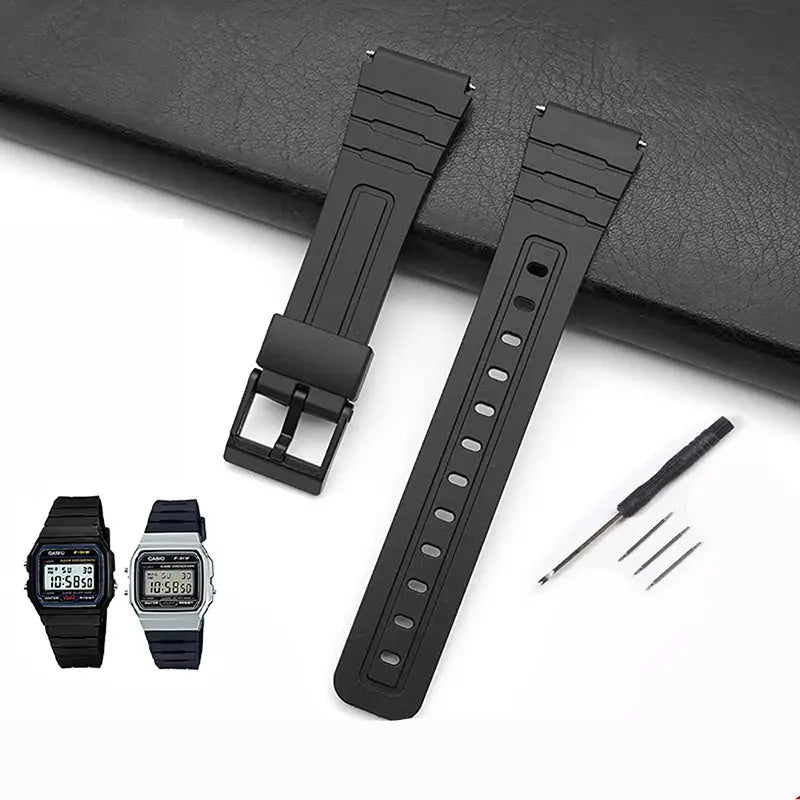Silicone Watch Strap - 12-22mm - Casio W800H, F91W, AE1200 & More - Resin Bracelet - STRAPS