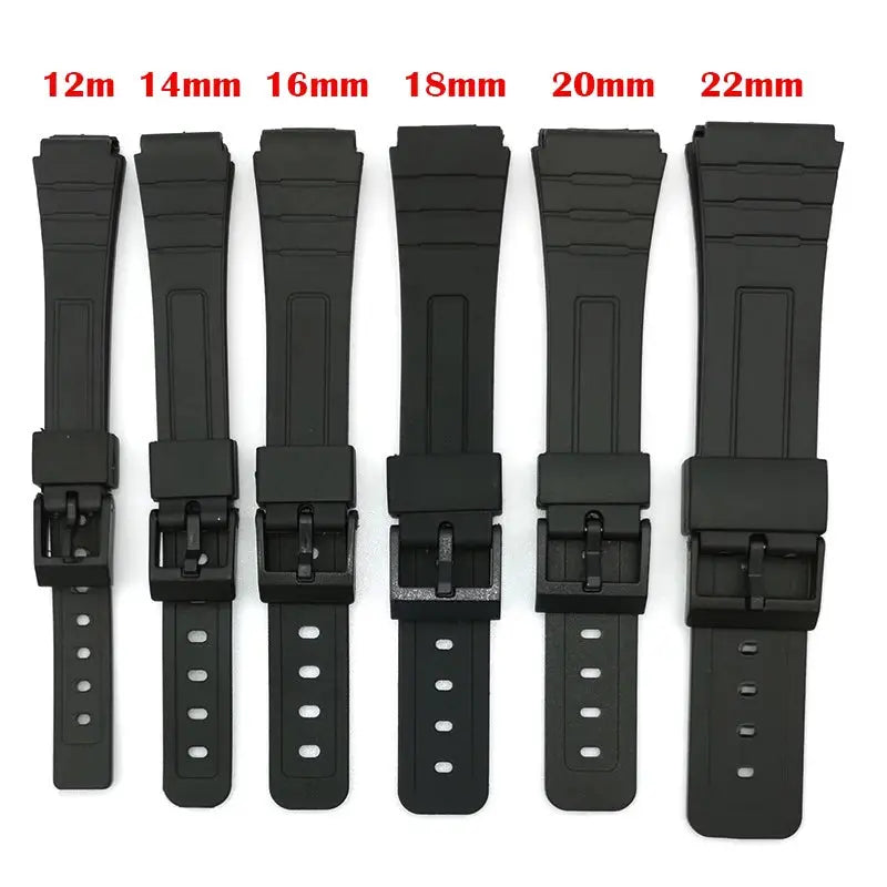 Silicone Watch Strap - 12-22mm - Casio W800H, F91W, AE1200 & More - Resin Bracelet - STRAPS