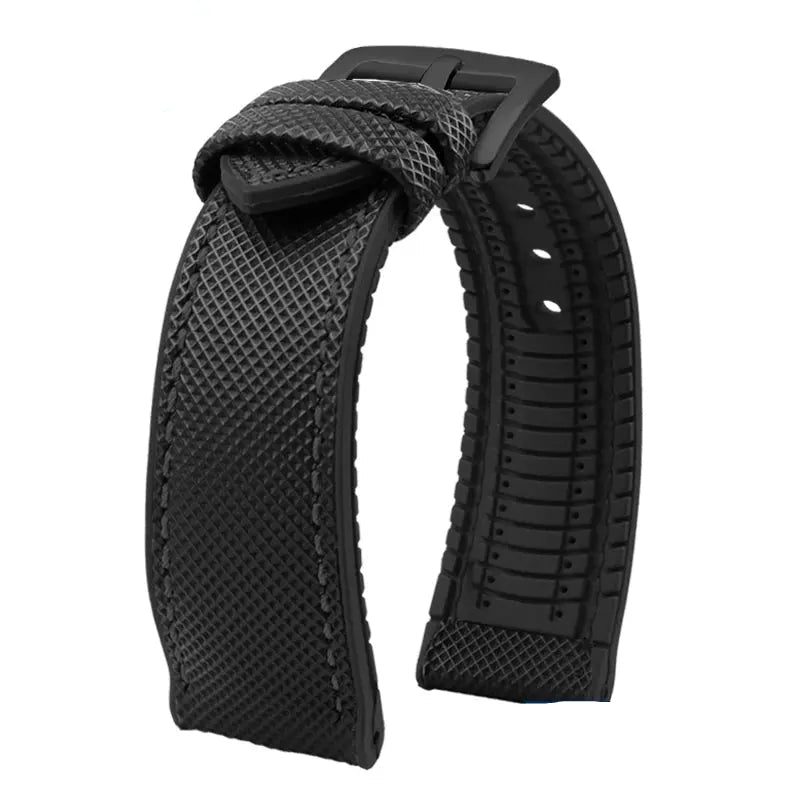 Soft Nylon Fluoro Rubber Watchband for Breitling, Citizen, Tissot, Omega – 20mm, 22mm, 23mm, 24mm STRAPS