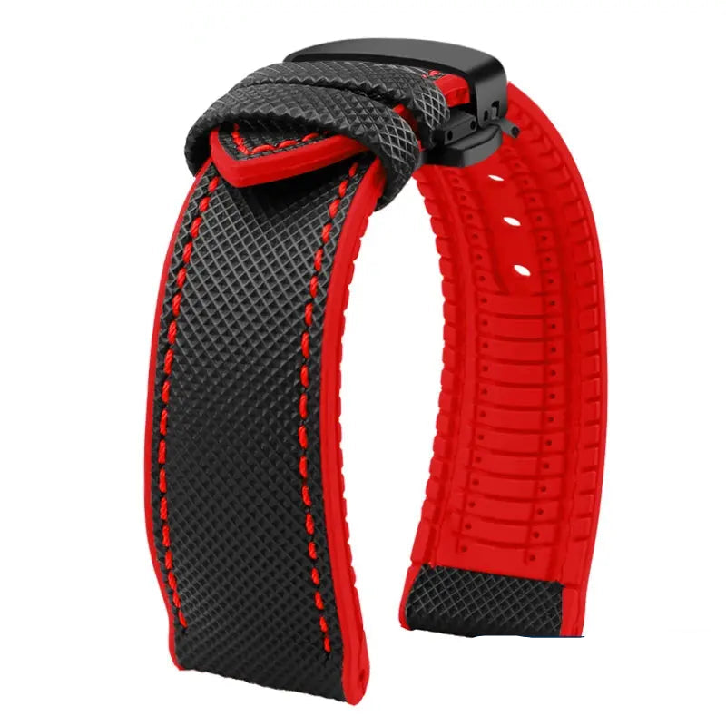 Soft Nylon Fluoro Rubber Watchband for Breitling, Citizen, Tissot, Omega – 20mm, 22mm, 23mm, 24mm STRAPS