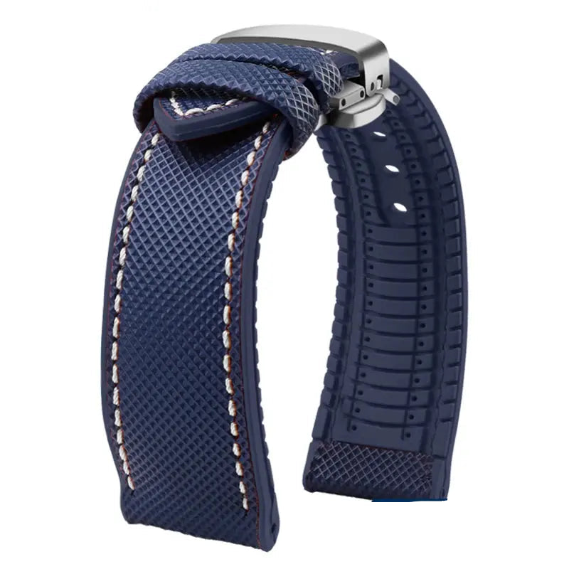 Soft Nylon Fluoro Rubber Watchband for Breitling, Citizen, Tissot, Omega – 20mm, 22mm, 23mm, 24mm STRAPS