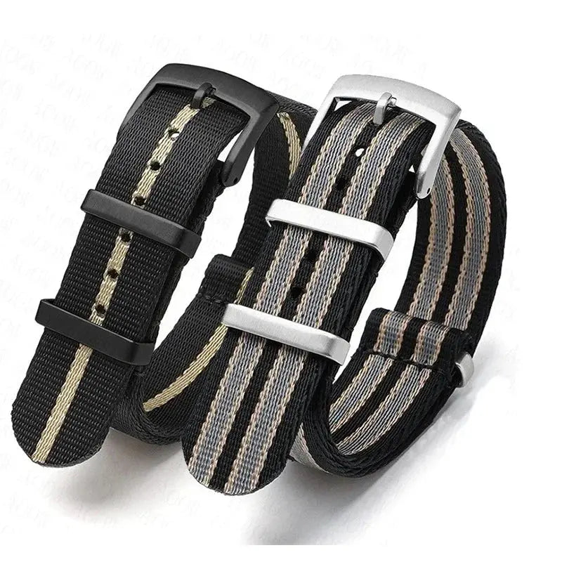 Soft Nylon Strap for Omega Seamaster 007 & Seiko Prospex - Military Canvas Watch Band - STRAPS