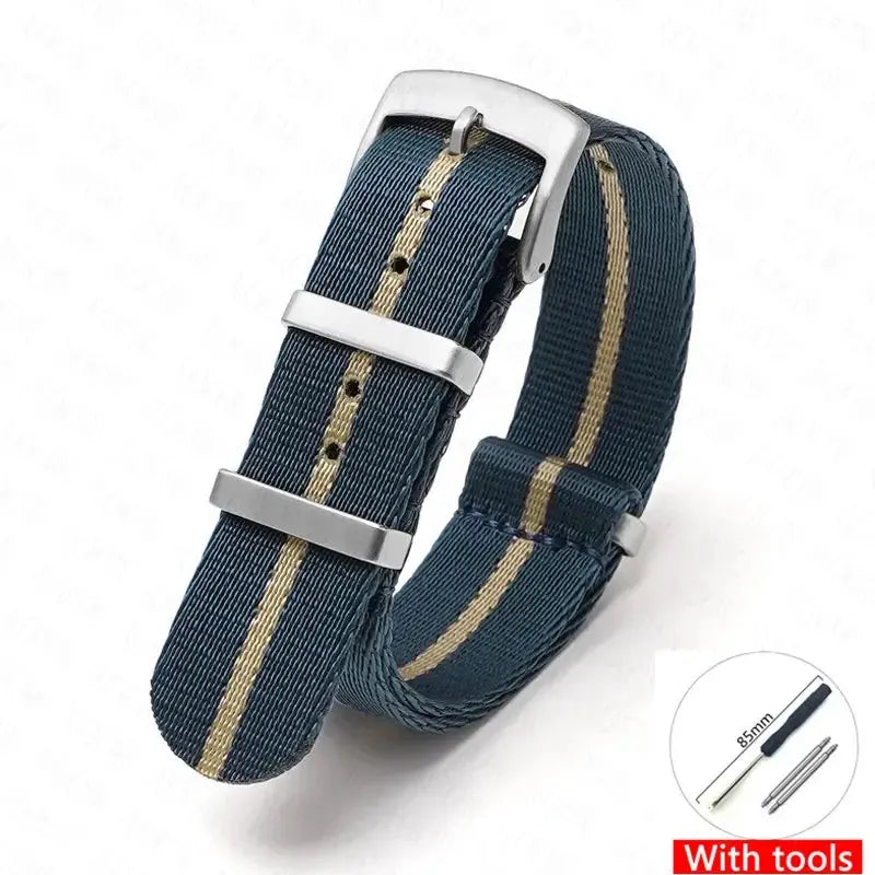 Soft Nylon Strap for Omega Seamaster 007 & Seiko Prospex - Military Canvas Watch Band - STRAPS