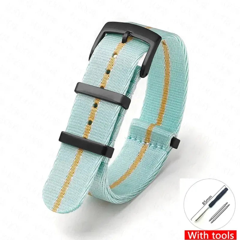 Soft Nylon Strap for Omega Seamaster 007 & Seiko Prospex - Military Canvas Watch Band - STRAPS