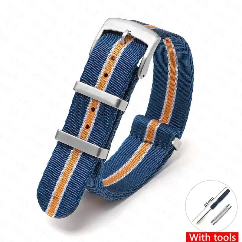 Soft Nylon Strap for Omega Seamaster 007 & Seiko Prospex - Military Canvas Watch Band - STRAPS