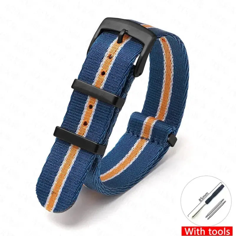 Soft Nylon Strap for Omega Seamaster 007 & Seiko Prospex - Military Canvas Watch Band - STRAPS