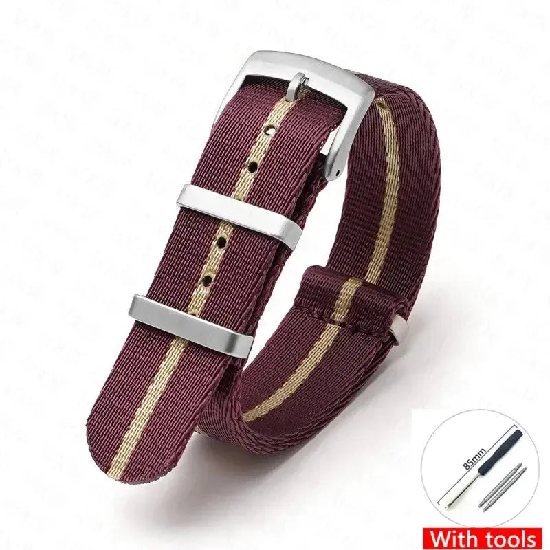Soft Nylon Strap for Omega Seamaster 007 & Seiko Prospex - Military Canvas Watch Band - STRAPS
