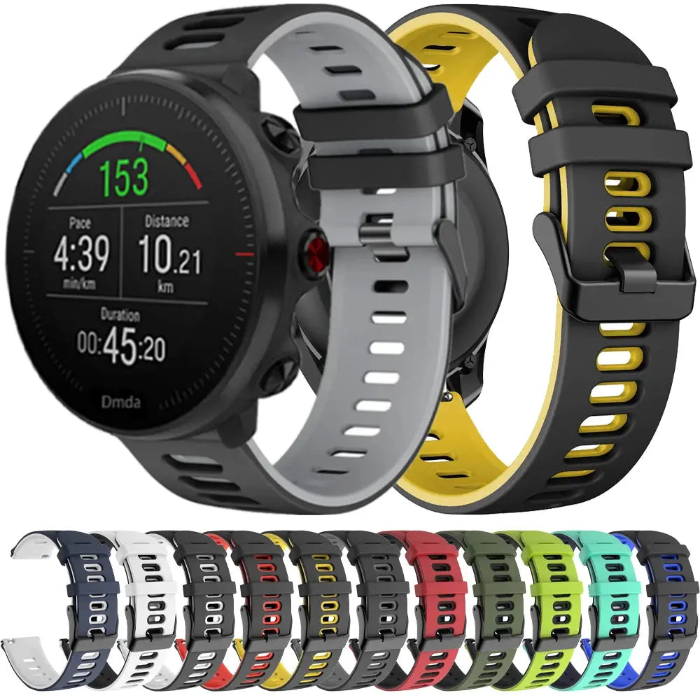 Sports Silicone Replacement Band for POLAR IGNITE 2, VANTAGE M2, GRIT X - 20mm/22mm - STRAPS