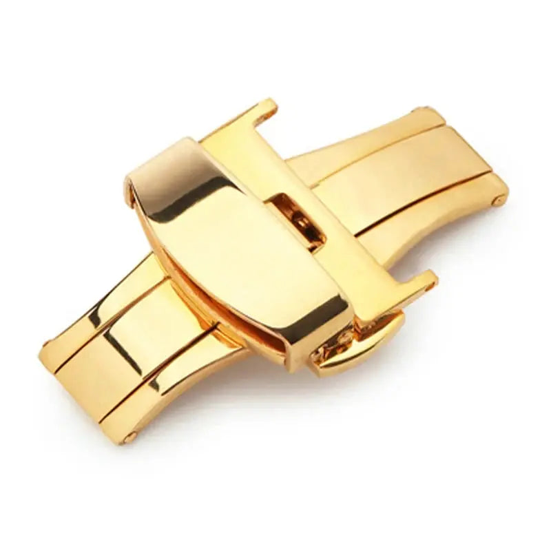 Stainless Steel Butterfly Buckle Watch Band 10-24mm, Polished Clasp V1-V9 - STRAPS