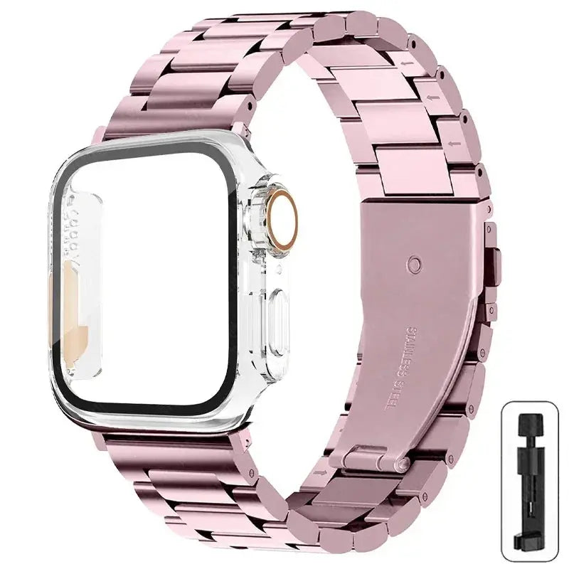 Stainless Steel Strap + Ultra Case for Apple Watch Series 4-9 (40mm-45mm) STRAPS