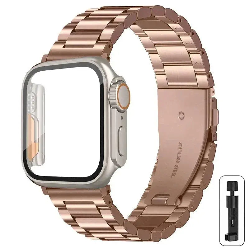 Stainless Steel Strap + Ultra Case for Apple Watch Series 4-9 (40mm-45mm) STRAPS