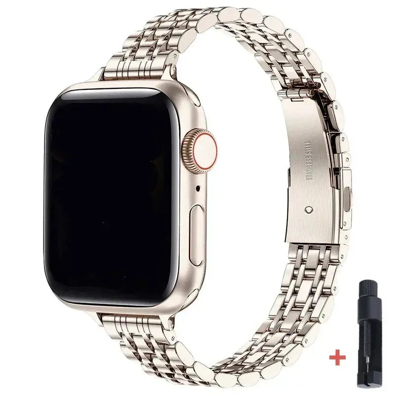 Stainless Steel Strap for Apple Watch Ultra 2, Series 10,9,8,SE,7,6 – 49mm,45mm,44mm,42mm,41mm, 40mm - STRAPS