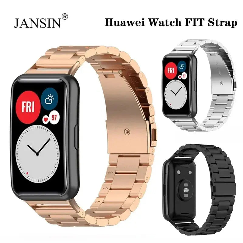 Stylish Stainless Steel Band for Huawei Watch Fit - Metal Bracelet STRAPS