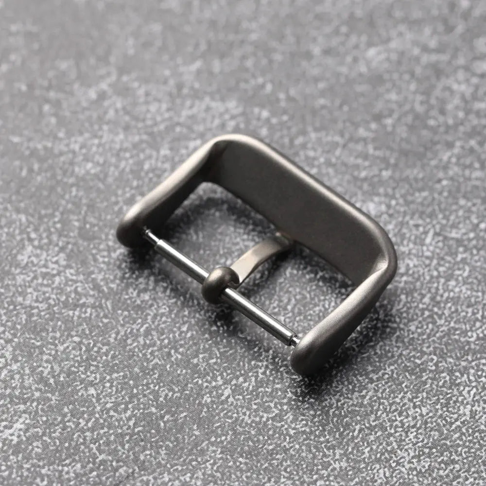 Titanium Lightweight Buckle – 18mm & 20mm Matte Finish for Leather Watch Straps - STRAPS