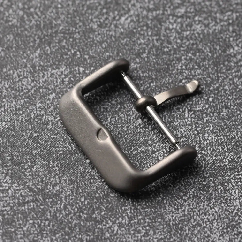 Titanium Lightweight Buckle – 18mm & 20mm Matte Finish for Leather Watch Straps - STRAPS