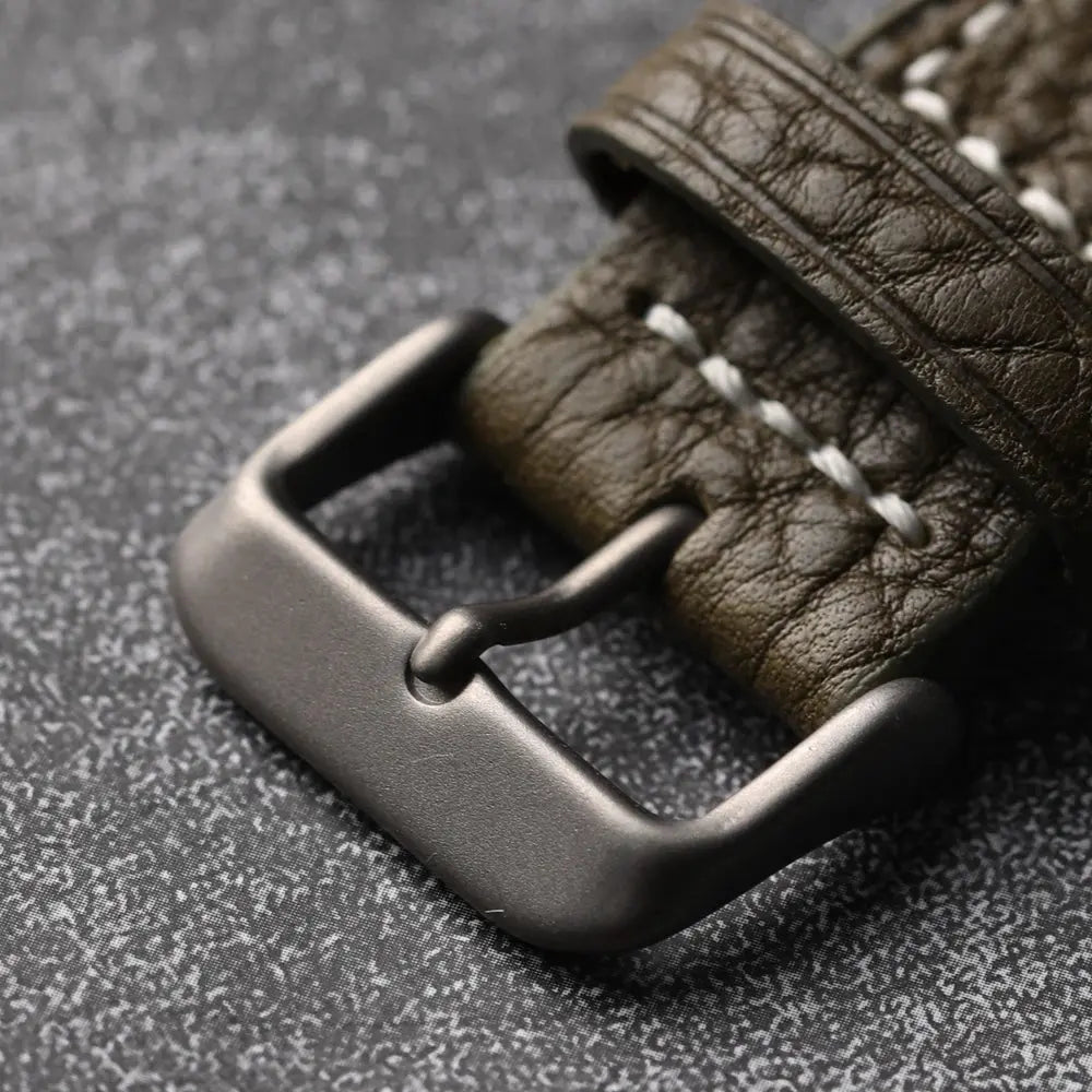 Titanium Lightweight Buckle – 18mm & 20mm Matte Finish for Leather Watch Straps - STRAPS
