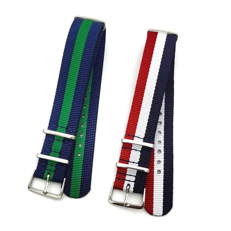 Universal Canvas Nylon NATO Watch Strap for Rolex, Longines, Tissot, SEIKO, OMEGA - 18mm-22mm - STRAPS