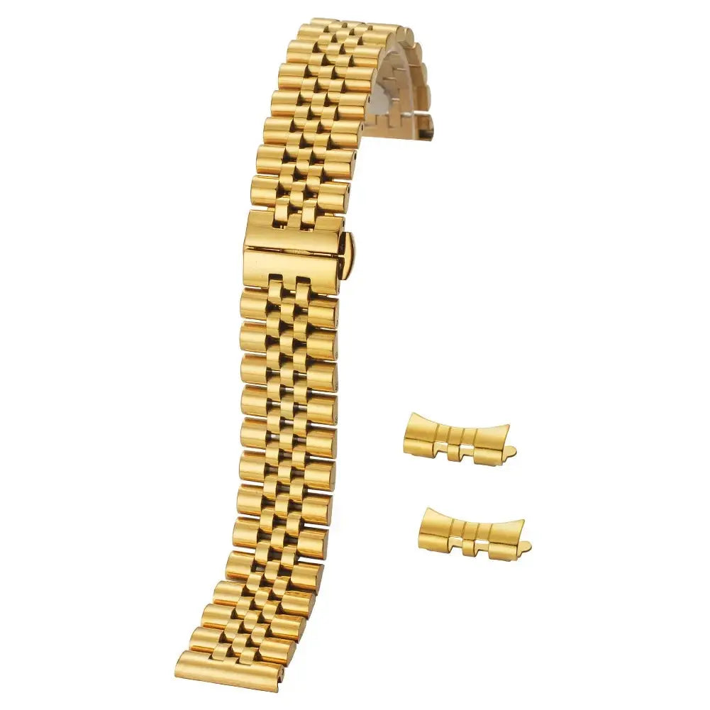 Versatile Stainless Steel Watch Band 12 to 22mm Hollow Arc Bracelet - STRAPS