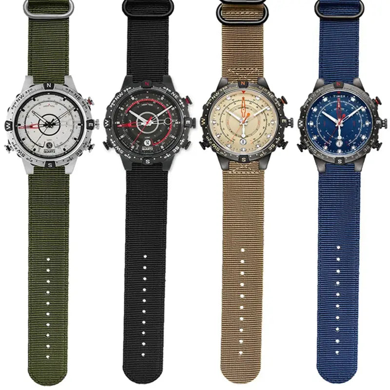 Waterproof Canvas Watchband for TIMEX T2N720, T2N721, TW2R55500 - 24*16mm Sports Strap - STRAPS