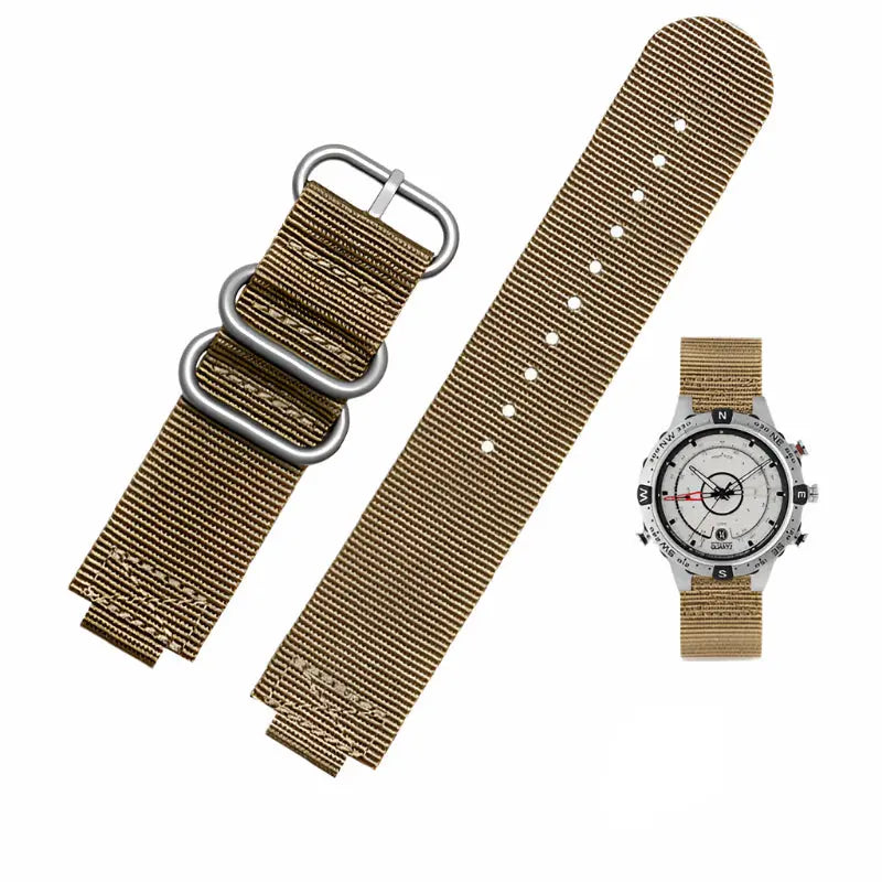 Waterproof Canvas Watchband for TIMEX T2N720, T2N721, TW2R55500 - 24*16mm Sports Strap - STRAPS