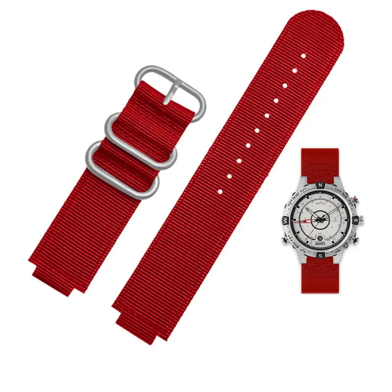 Waterproof Canvas Watchband for TIMEX T2N720, T2N721, TW2R55500 - 24*16mm Sports Strap - STRAPS