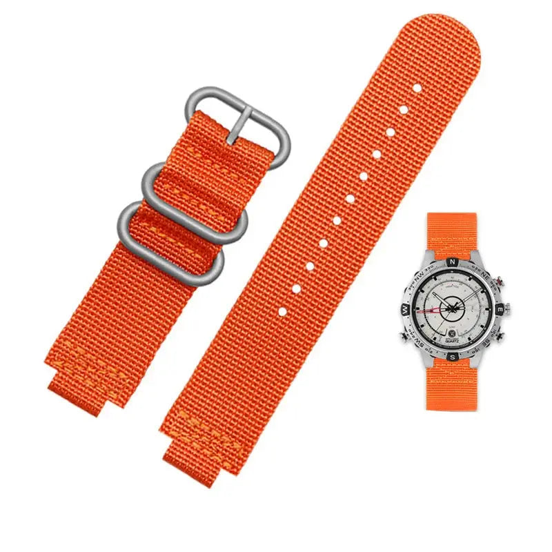 Waterproof Canvas Watchband for TIMEX T2N720, T2N721, TW2R55500 - 24*16mm Sports Strap - STRAPS