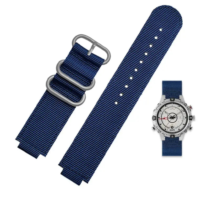 Waterproof Canvas Watchband for TIMEX T2N720, T2N721, TW2R55500 - 24*16mm Sports Strap - STRAPS