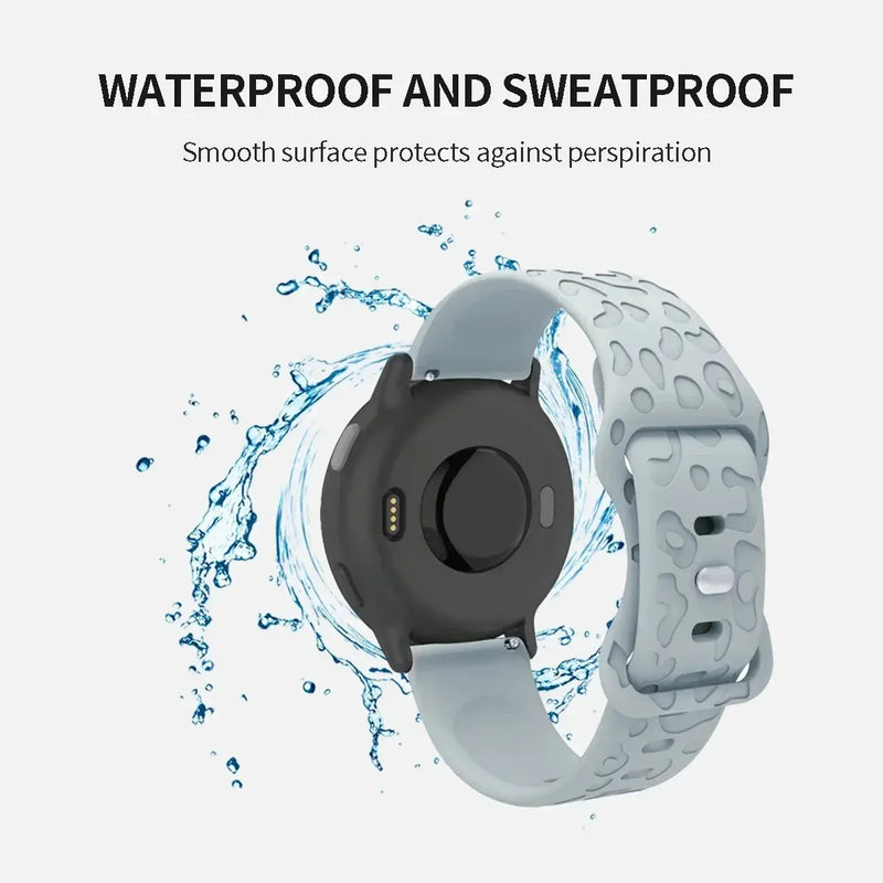 18mm 20mm 22mm Engraved Leopard Silicone Strap for Samsung Galaxy Watch, Huawei GT, Amazfit GTR STRAPS