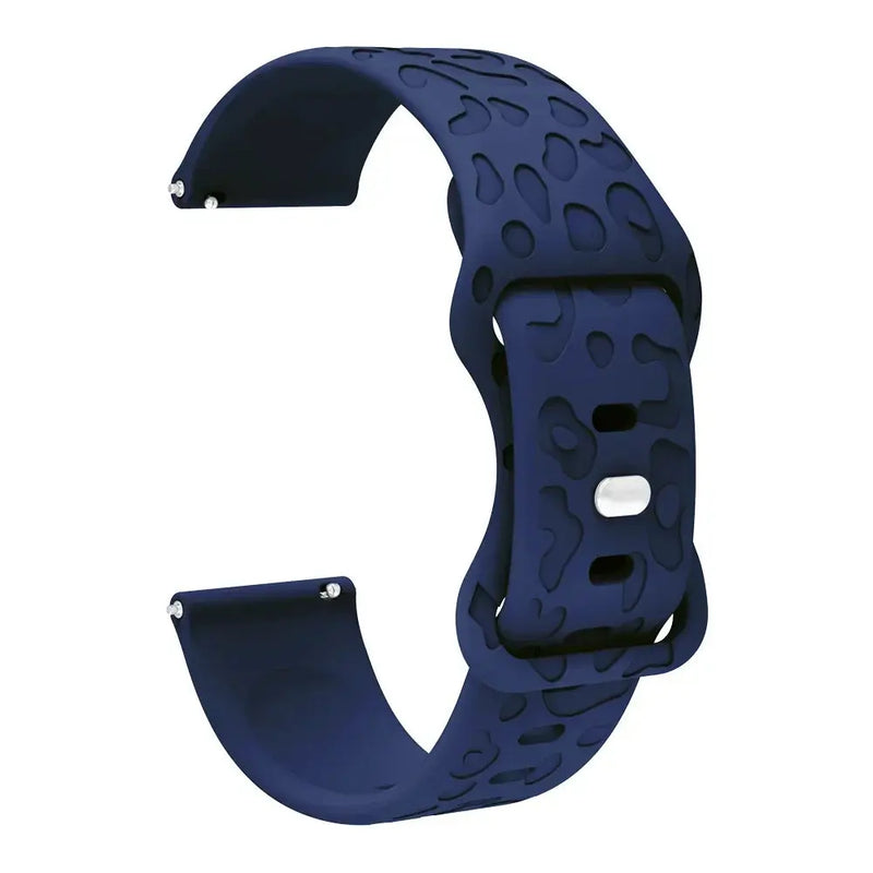 18mm 20mm 22mm Engraved Leopard Silicone Strap for Samsung Galaxy Watch, Huawei GT, Amazfit GTR STRAPS