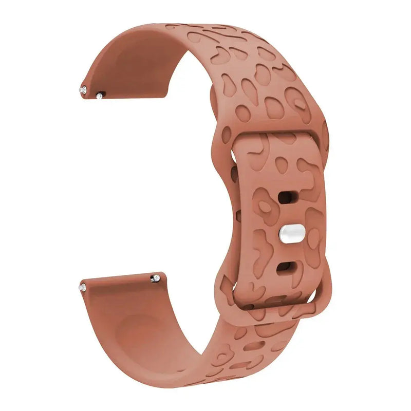 18mm 20mm 22mm Engraved Leopard Silicone Strap for Samsung Galaxy Watch, Huawei GT, Amazfit GTR STRAPS