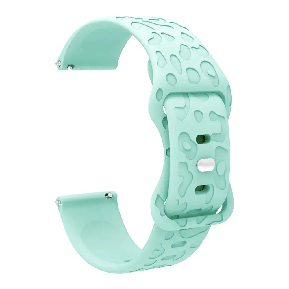 18mm 20mm 22mm Engraved Leopard Silicone Strap for Samsung Galaxy Watch, Huawei GT, Amazfit GTR STRAPS