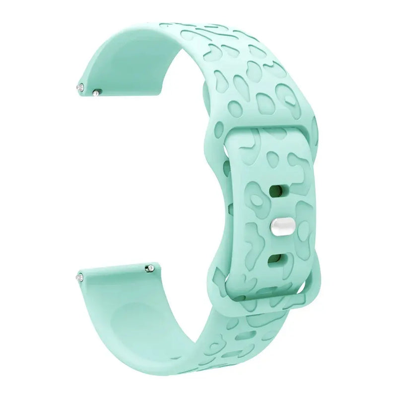 18mm 20mm 22mm Engraved Leopard Silicone Strap for Samsung Galaxy Watch, Huawei GT, Amazfit GTR STRAPS