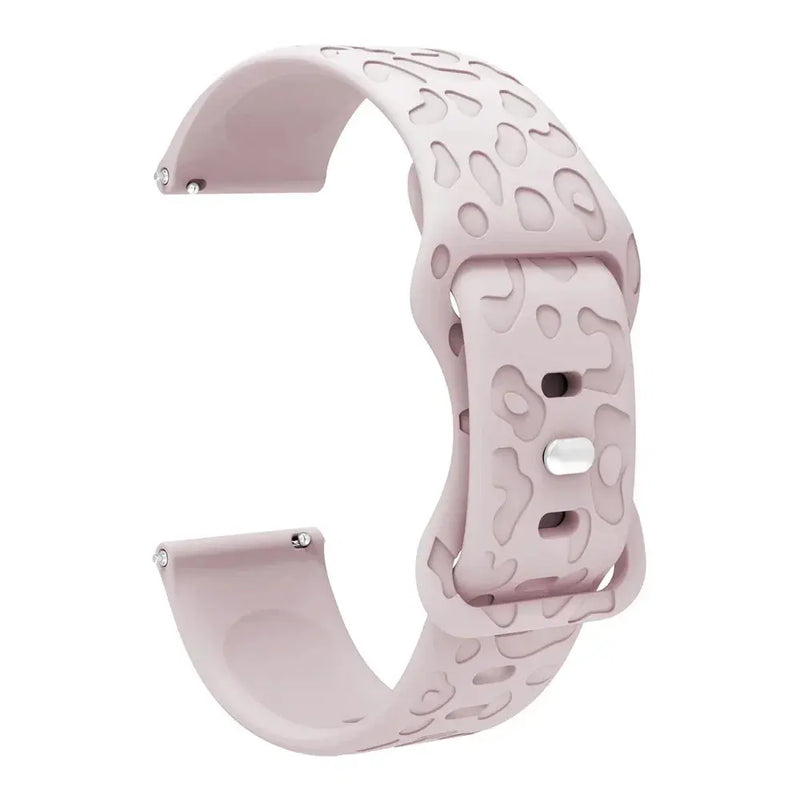 18mm 20mm 22mm Engraved Leopard Silicone Strap for Samsung Galaxy Watch, Huawei GT, Amazfit GTR STRAPS