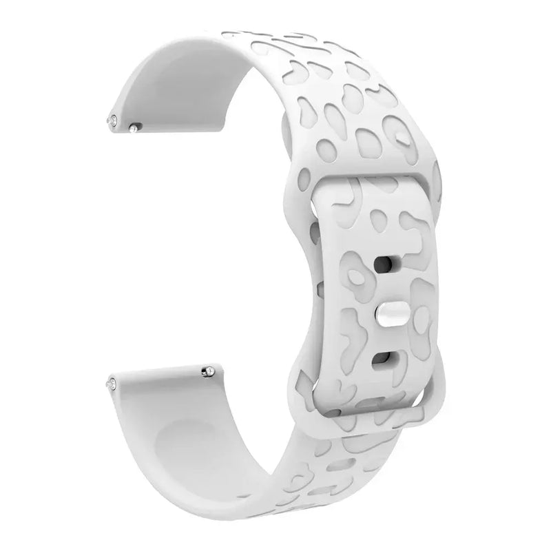 18mm 20mm 22mm Engraved Leopard Silicone Strap for Samsung Galaxy Watch, Huawei GT, Amazfit GTR STRAPS